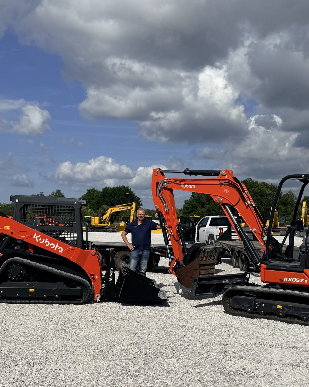 Luc, owner of Eco Site Works, with his Kubota equipment